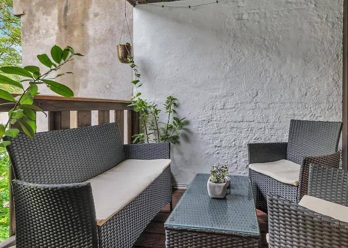 Hirsch Stadt 6 - Balkon Mit Flussblick - Parkplatz
